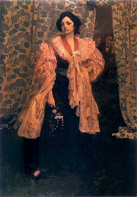 Ritratto di donna con pizzo. La cantante